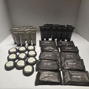 Woodbury & Co Brown Sugar & Fig Travel Size 42 Lot Shampoo Conditioner Bath Bars
